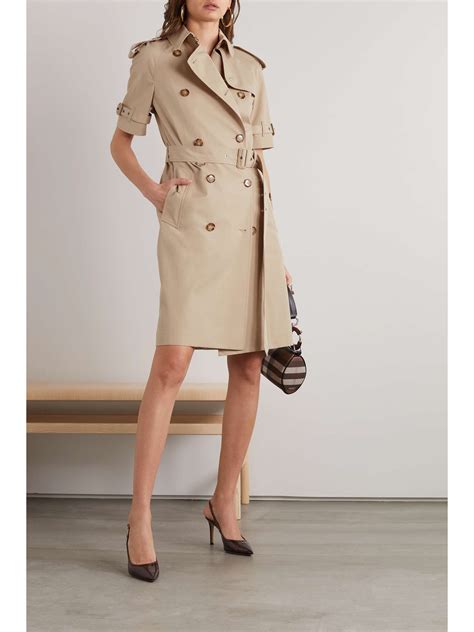 abito burberry donna cotone|Abito doppiopetto in twill di cotone con cintura BURBERRY da .